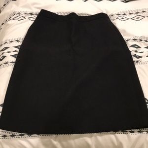 Lands’ End Black Wool Skirt